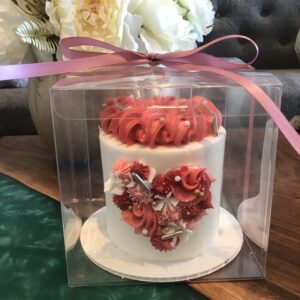 Pink Heart Mini Cake