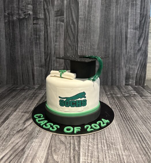 Graduation School Logo Cake