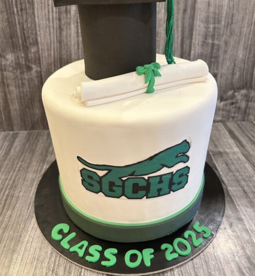 Graduation School Logo Cake