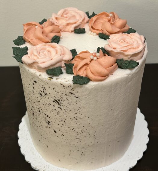 Pink Flowers Cake